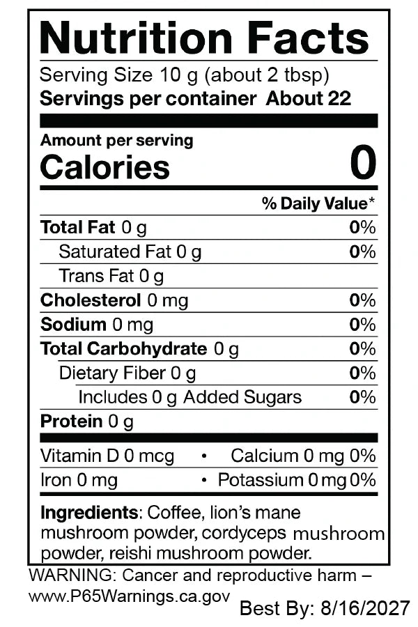 Coffee with Mushrooms Dark Roast